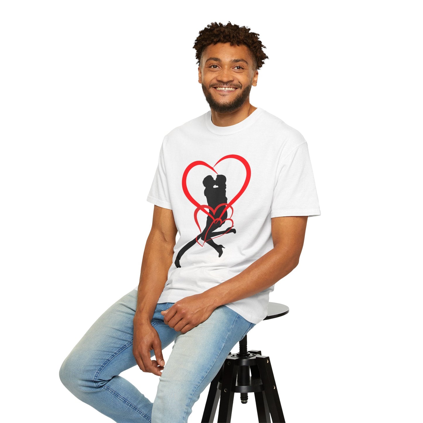 Dance Couple Heart Print UNISEX T-shirt - Gift for Her - JennyCool