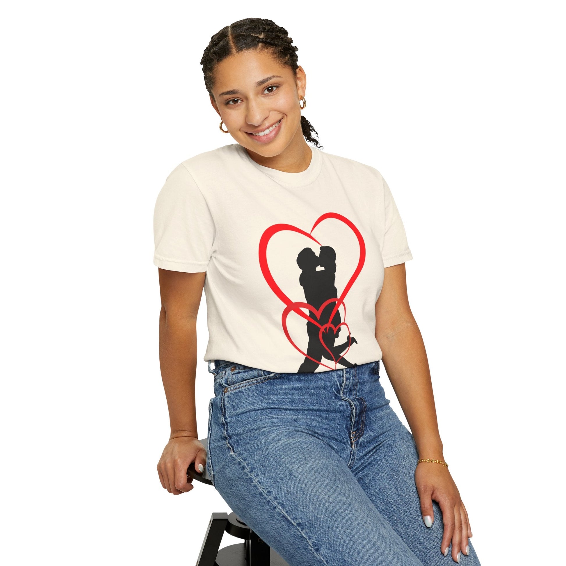 Dance Couple Heart Print UNISEX T-shirt - Gift for Her - JennyCool