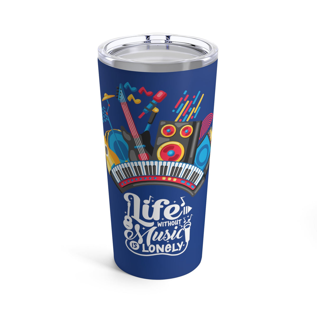 Dark Blue Tumbler for Music Lovers 20oz - JennyCool