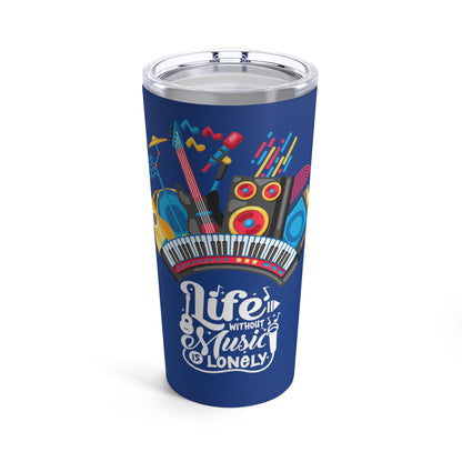 Dark Blue Tumbler for Music Lovers 20oz - JennyCool