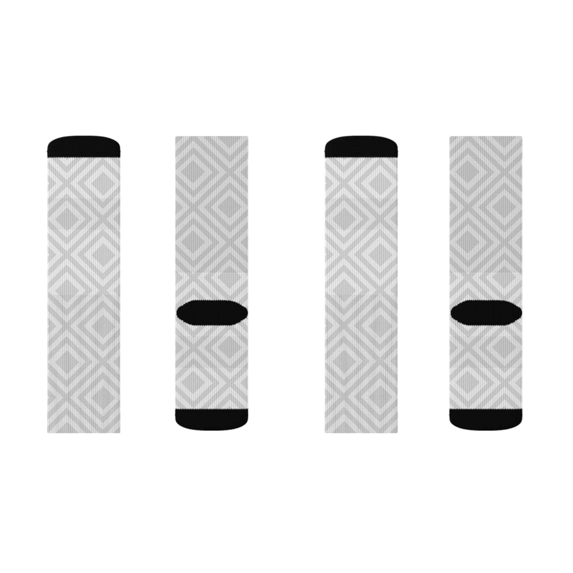 Diamond pattern Socks - Sublimation - JennyCool