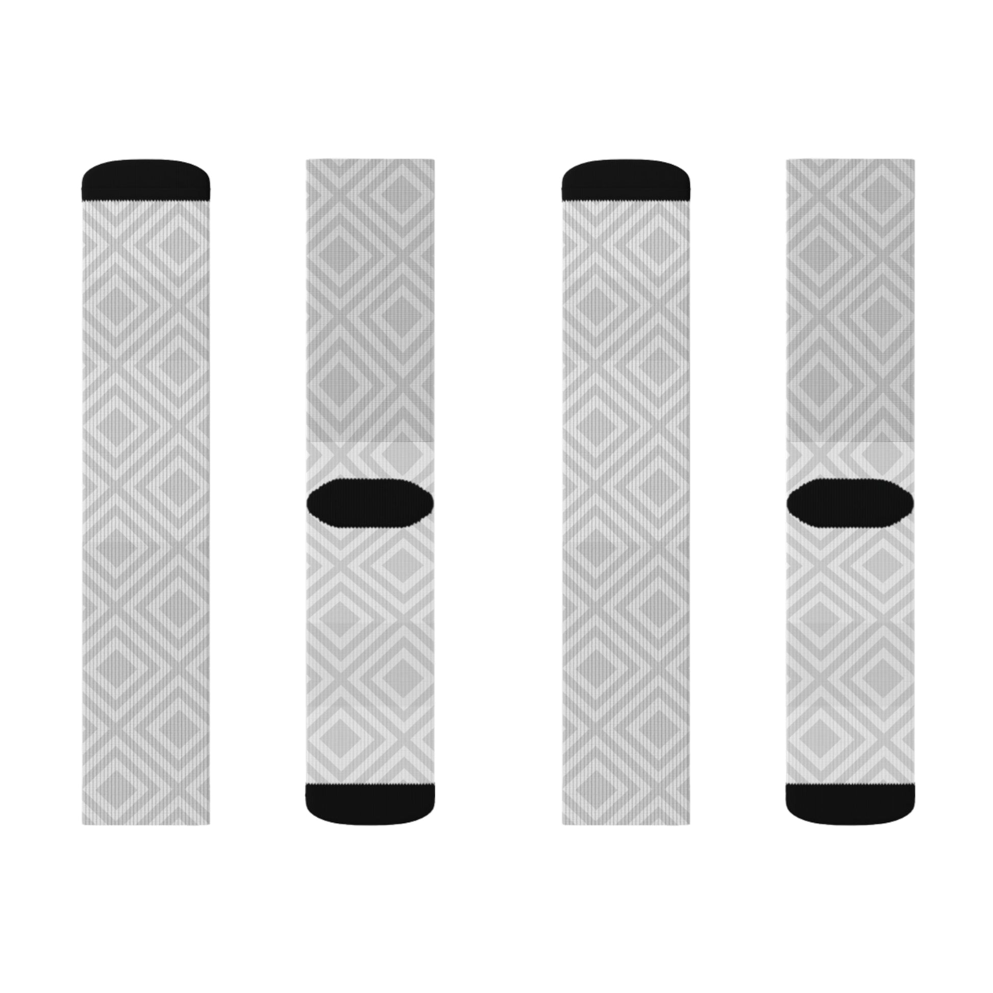 Diamond pattern Socks - Sublimation - JennyCool