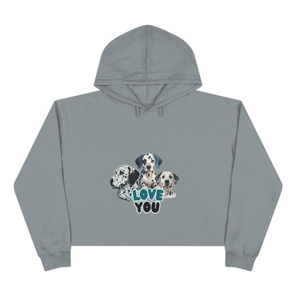 Dog Lover Crop Hoodie - Valentines Day Gift for her - JennyCool