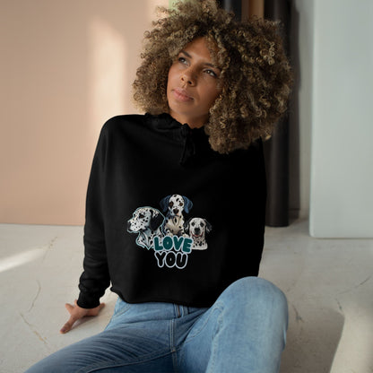 Dog Lover Crop Hoodie - Valentines Day Gift for her - JennyCool