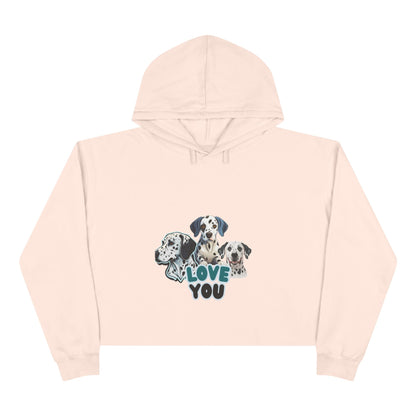 Dog Lover Crop Hoodie - Valentines Day Gift for her - JennyCool