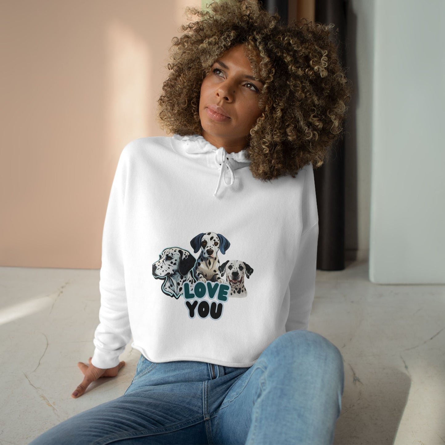 Dog Lover Crop Hoodie - Valentines Day Gift for her - JennyCool