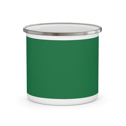 Enamel Camping Mug - Green Jenny Cool Coffee Soup Cup - JennyCool