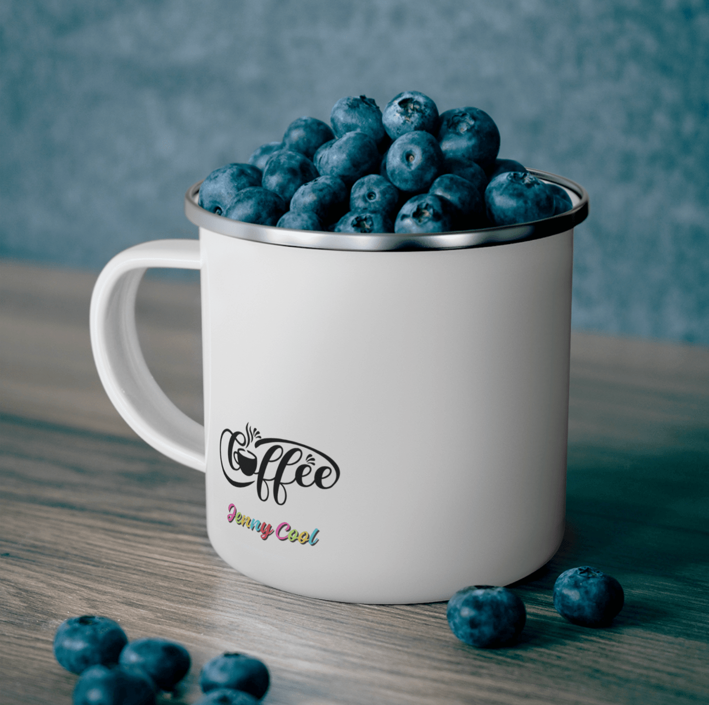 Enamel Camping Mug White JC Mug - JennyCool