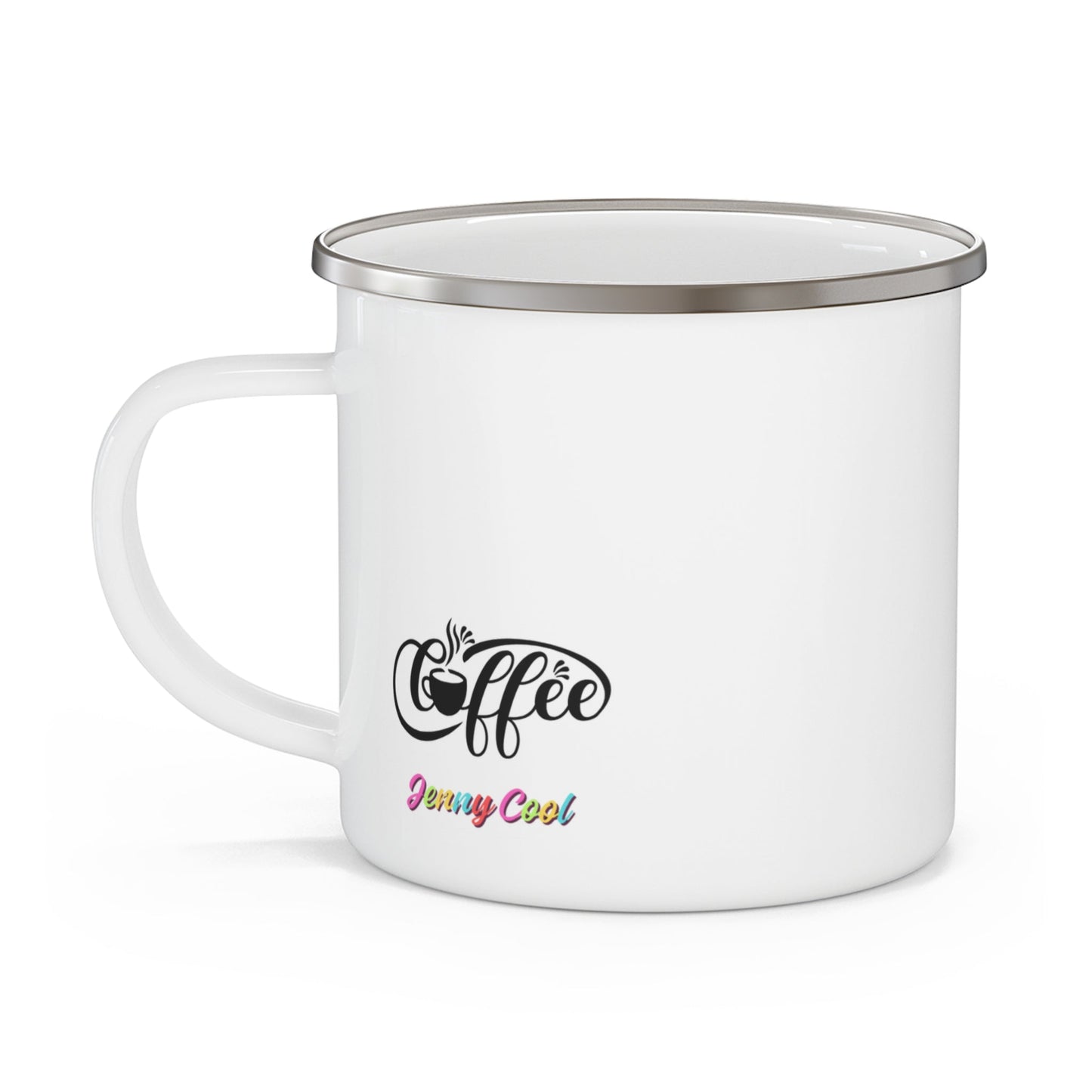 Enamel Camping Mug White JC Mug - JennyCool
