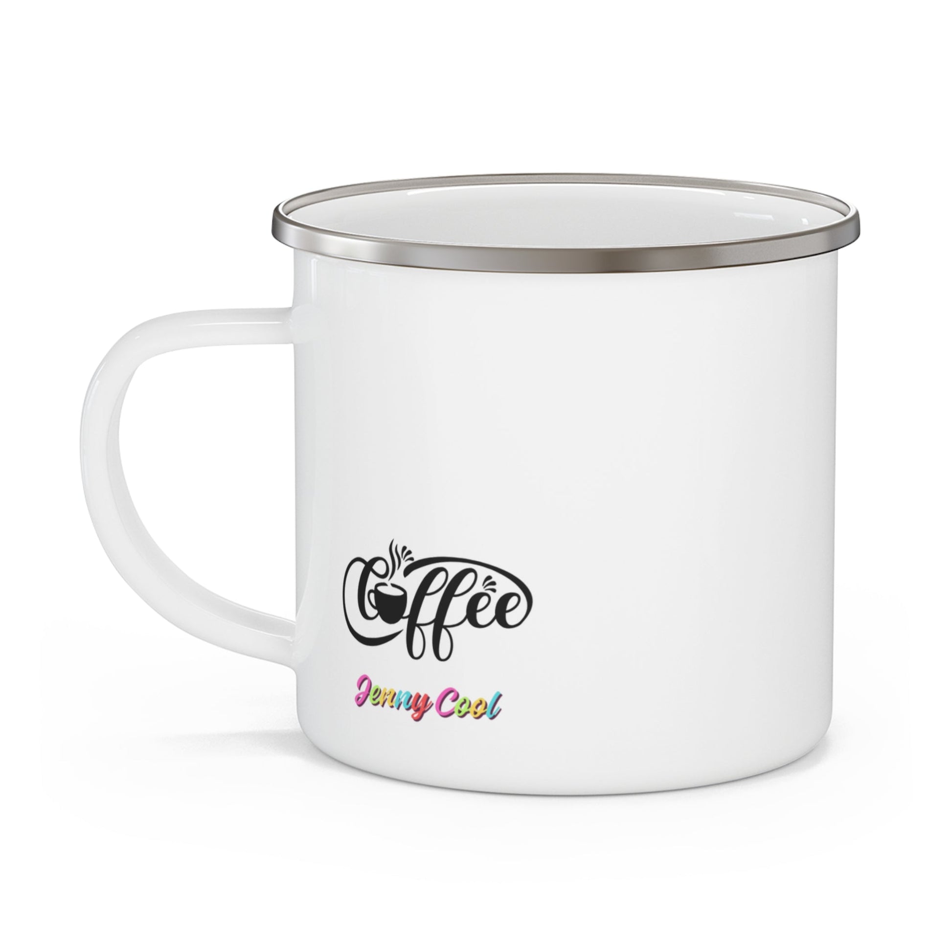 Enamel Camping Mug White JC Mug - JennyCool