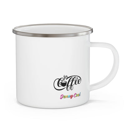 Enamel Camping Mug White JC Mug - JennyCool