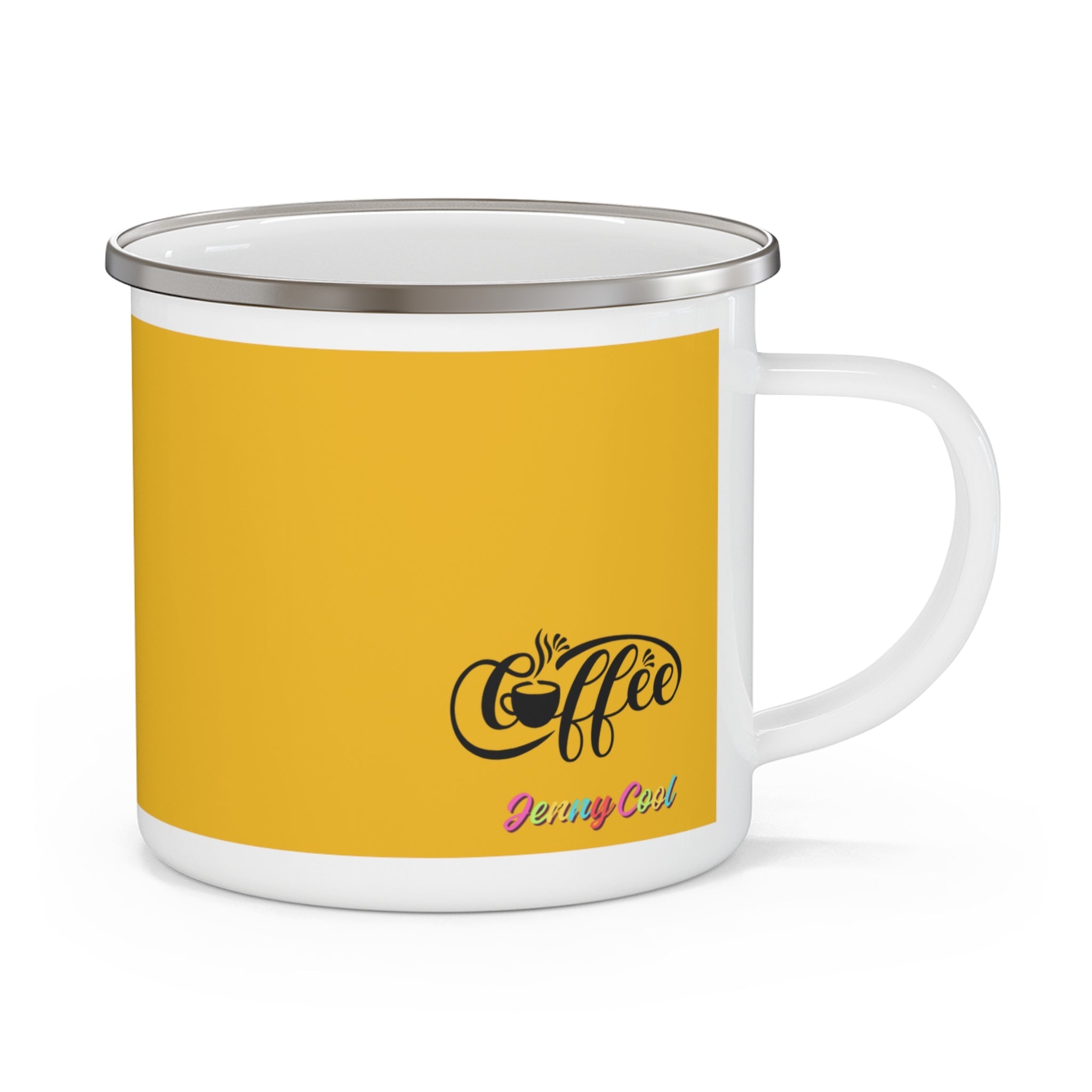 Enamel Camping Mug Yellow - Jenny Cool Mug - JennyCool