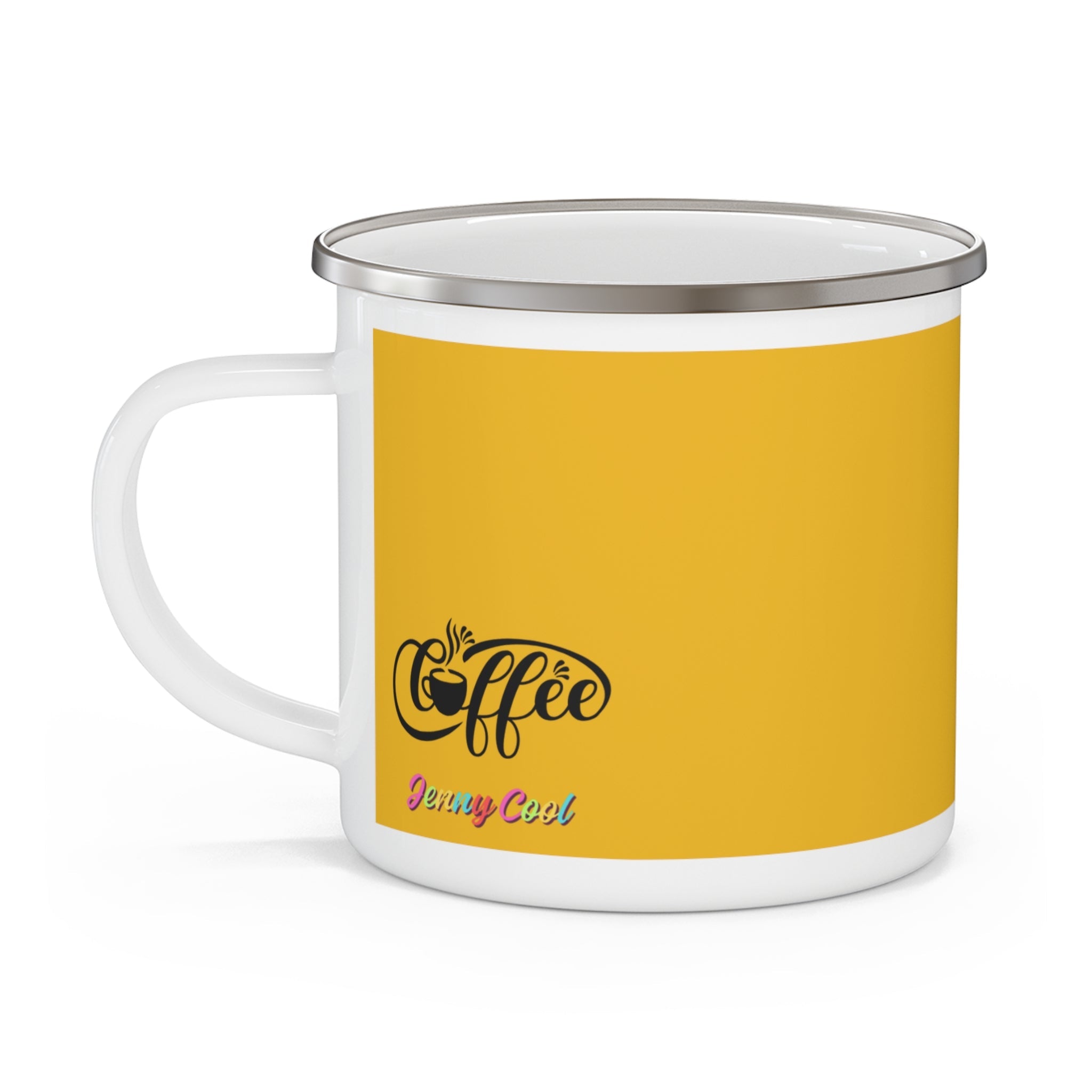 Enamel Camping Mug Yellow - Jenny Cool Mug - JennyCool