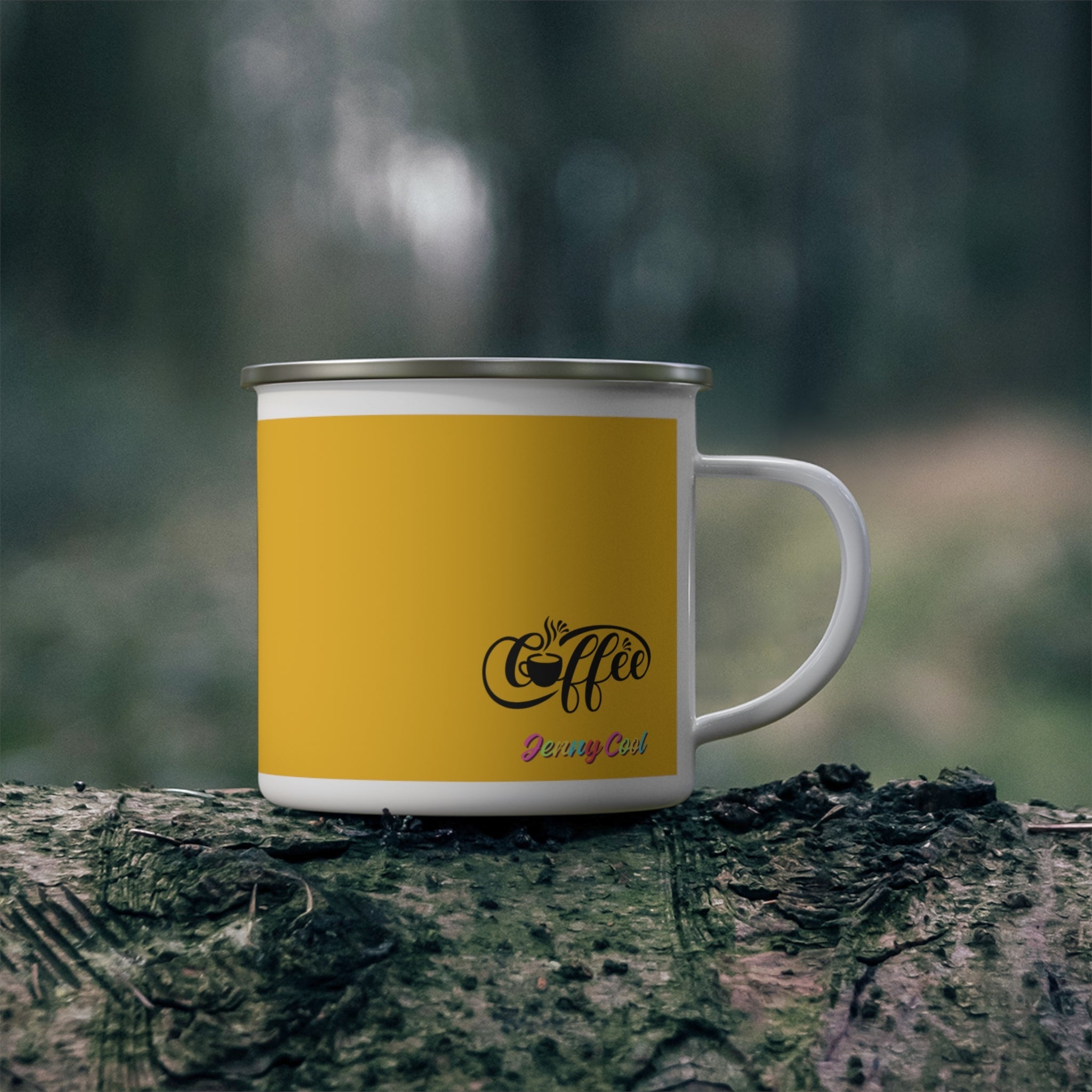 Enamel Camping Mug Yellow - Jenny Cool Mug - JennyCool