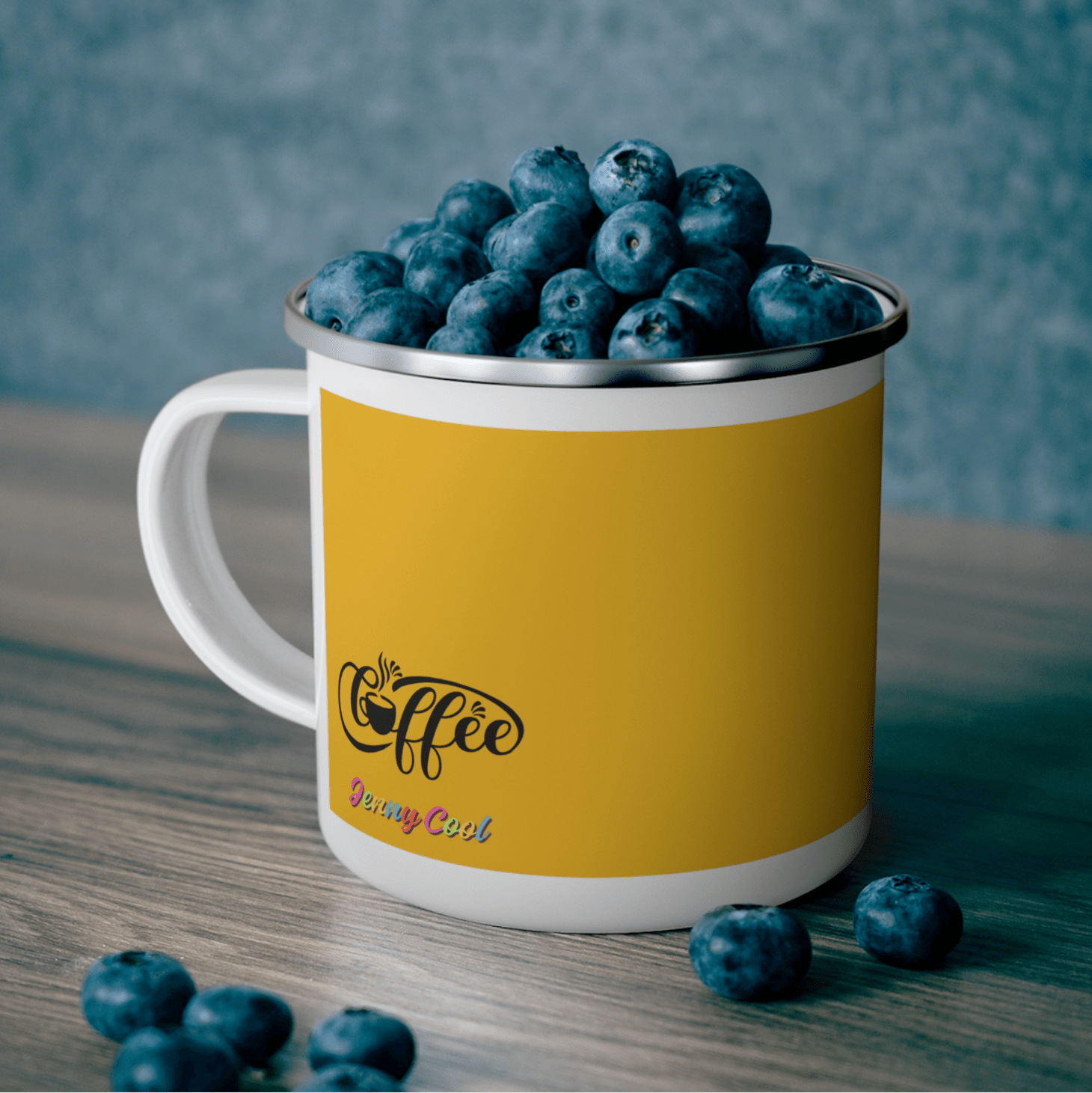 Enamel Camping Mug Yellow - Jenny Cool Mug - JennyCool