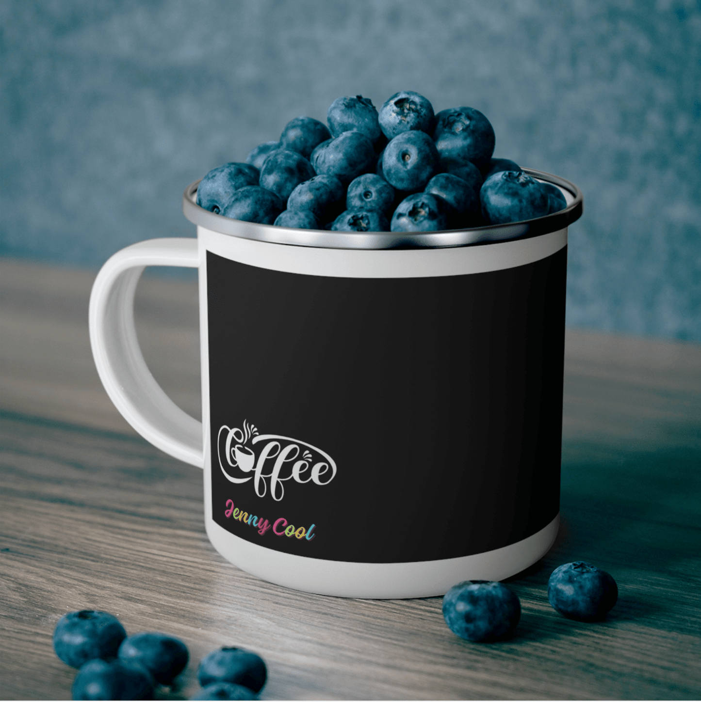 Enamel Mug Black Jenny Cool Mug, Stainless Steel, Coffee Mug, Camping Mug - JennyCool