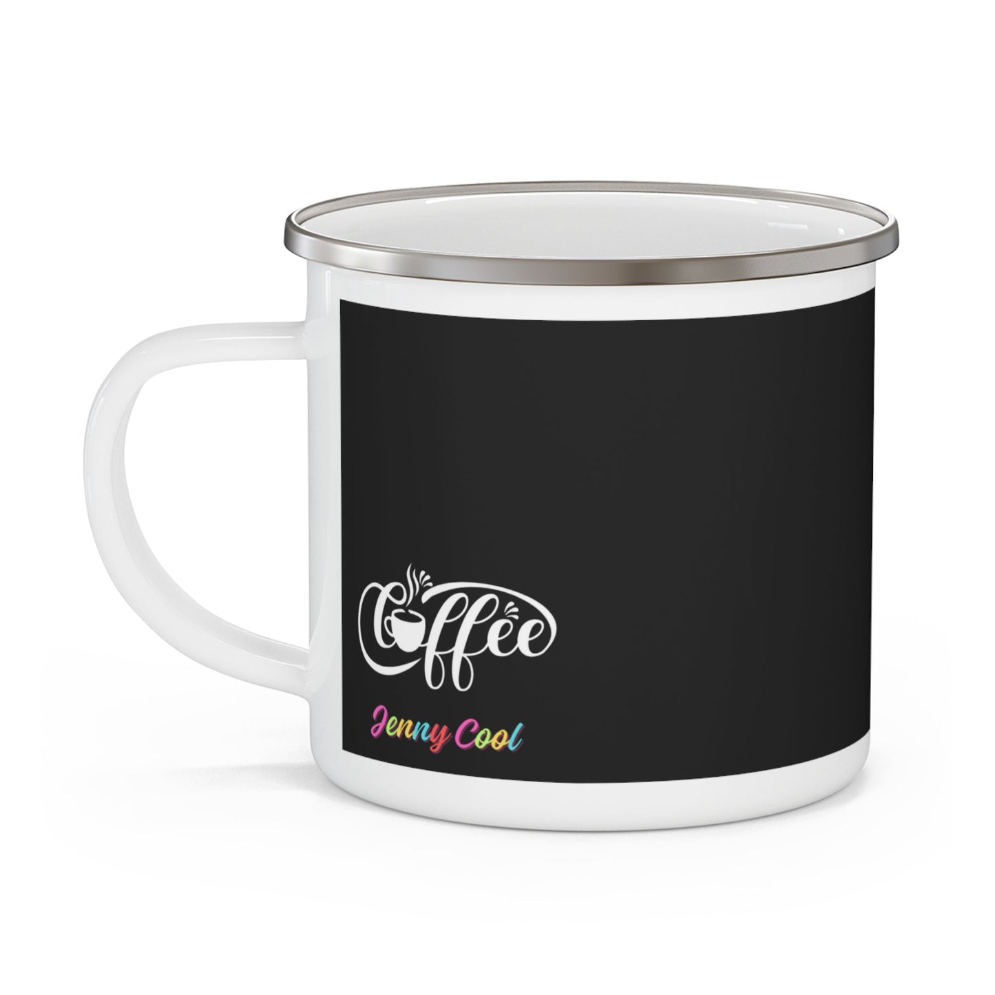 Enamel Mug Black Jenny Cool Mug, Stainless Steel, Coffee Mug, Camping Mug - JennyCool