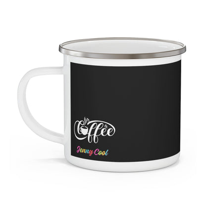 Enamel Mug Black Jenny Cool Mug, Stainless Steel, Coffee Mug, Camping Mug - JennyCool