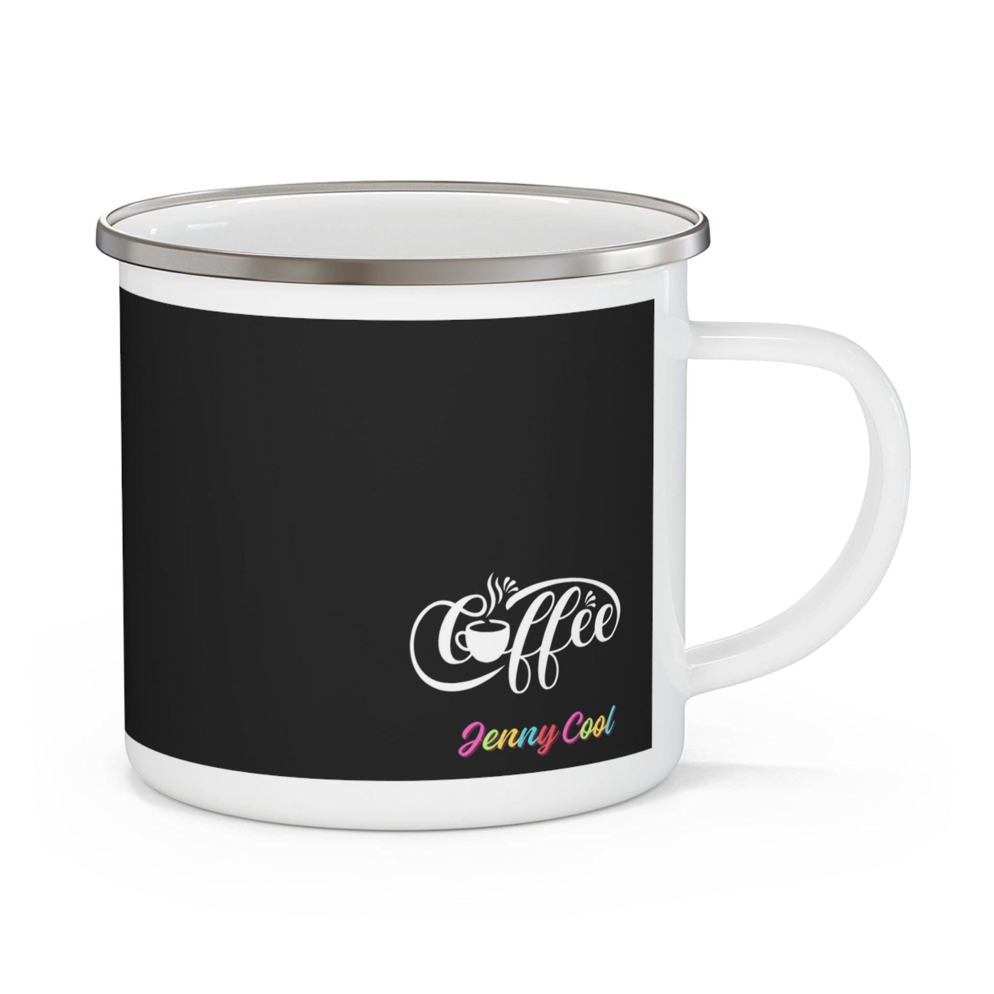 Enamel Mug Black Jenny Cool Mug, Stainless Steel, Coffee Mug, Camping Mug - JennyCool