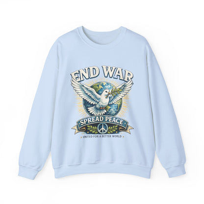 End War Spread Peace Vintage Dove Sweatshirt – Unisex Classic Crewneck - JennyCool