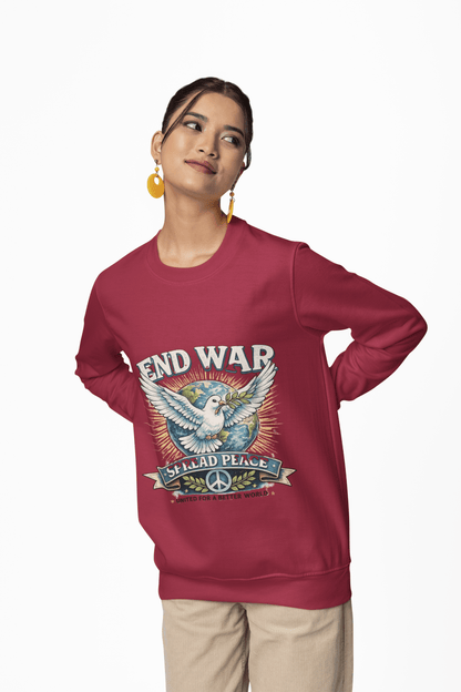 End War Spread Peace Vintage Dove Sweatshirt – Unisex Classic Crewneck - JennyCool