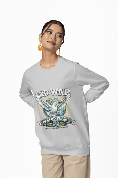 End War Spread Peace Vintage Dove Sweatshirt – Unisex Classic Crewneck - JennyCool