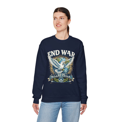 End War Spread Peace Vintage Dove Sweatshirt – Unisex Classic Crewneck - JennyCool