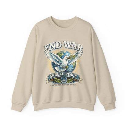 End War Spread Peace Vintage Dove Sweatshirt – Unisex Classic Crewneck - JennyCool