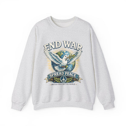 End War Spread Peace Vintage Dove Sweatshirt – Unisex Classic Crewneck - JennyCool