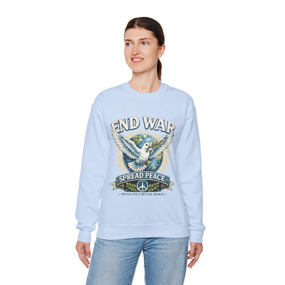 End War Spread Peace Vintage Dove Sweatshirt – Unisex Classic Crewneck - JennyCool