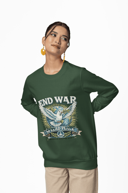 End War Spread Peace Vintage Dove Sweatshirt – Unisex Classic Crewneck - JennyCool