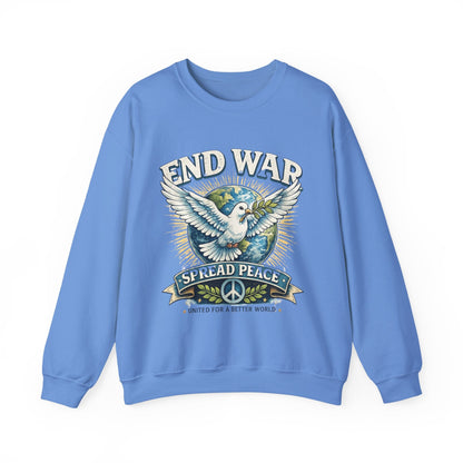 End War Spread Peace Vintage Dove Sweatshirt – Unisex Classic Crewneck - JennyCool