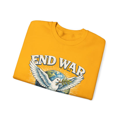 End War Spread Peace Vintage Dove Sweatshirt – Unisex Classic Crewneck - JennyCool
