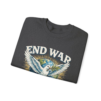 End War Spread Peace Vintage Dove Sweatshirt – Unisex Classic Crewneck - JennyCool