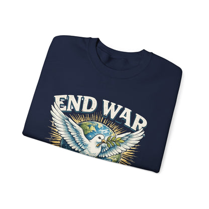 End War Spread Peace Vintage Dove Sweatshirt – Unisex Classic Crewneck - JennyCool