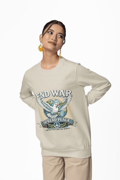 End War Spread Peace Vintage Dove Sweatshirt – Unisex Classic Crewneck - JennyCool