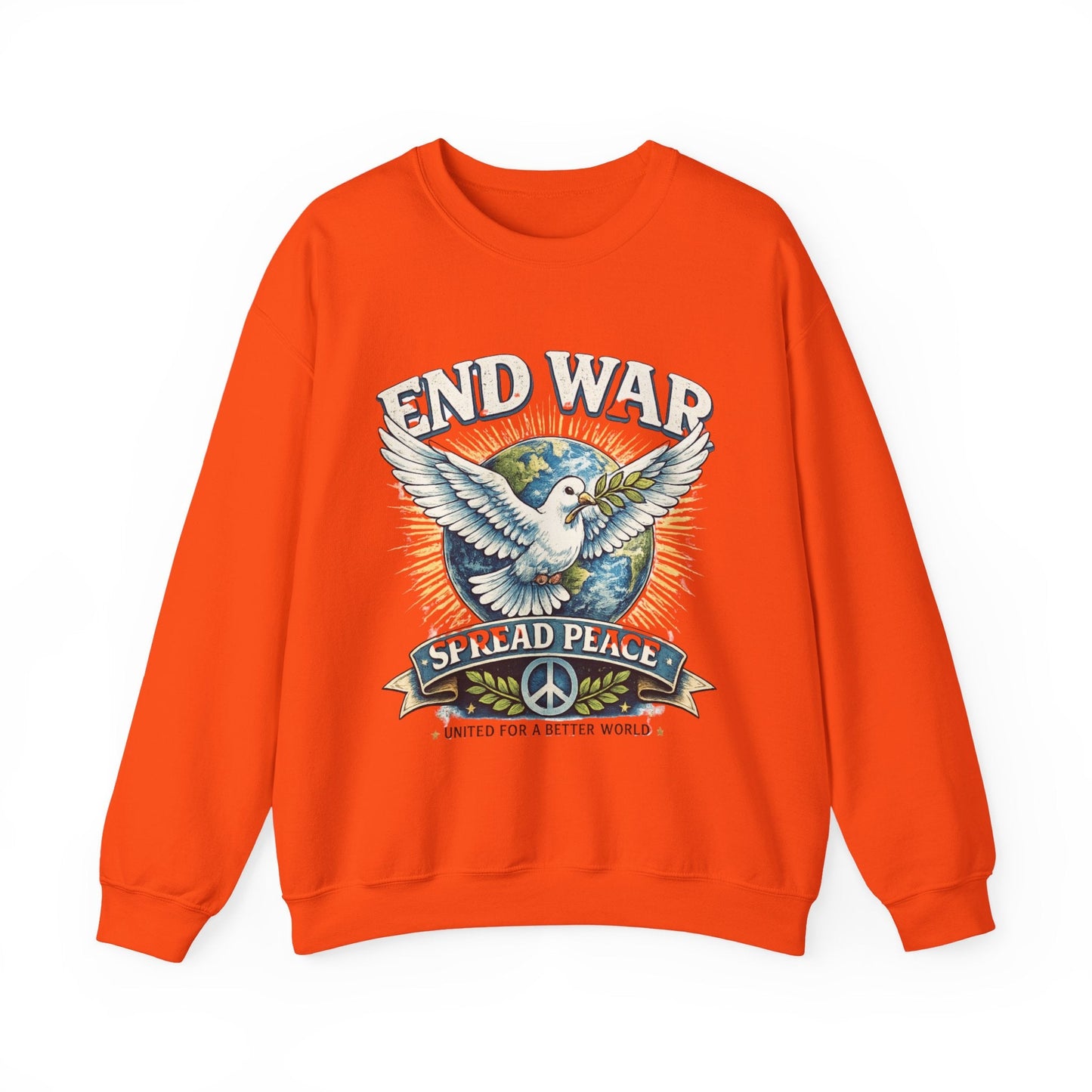 End War Spread Peace Vintage Dove Sweatshirt – Unisex Classic Crewneck - JennyCool