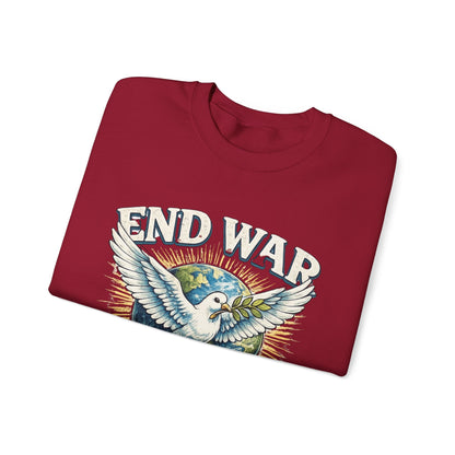 End War Spread Peace Vintage Dove Sweatshirt – Unisex Classic Crewneck - JennyCool