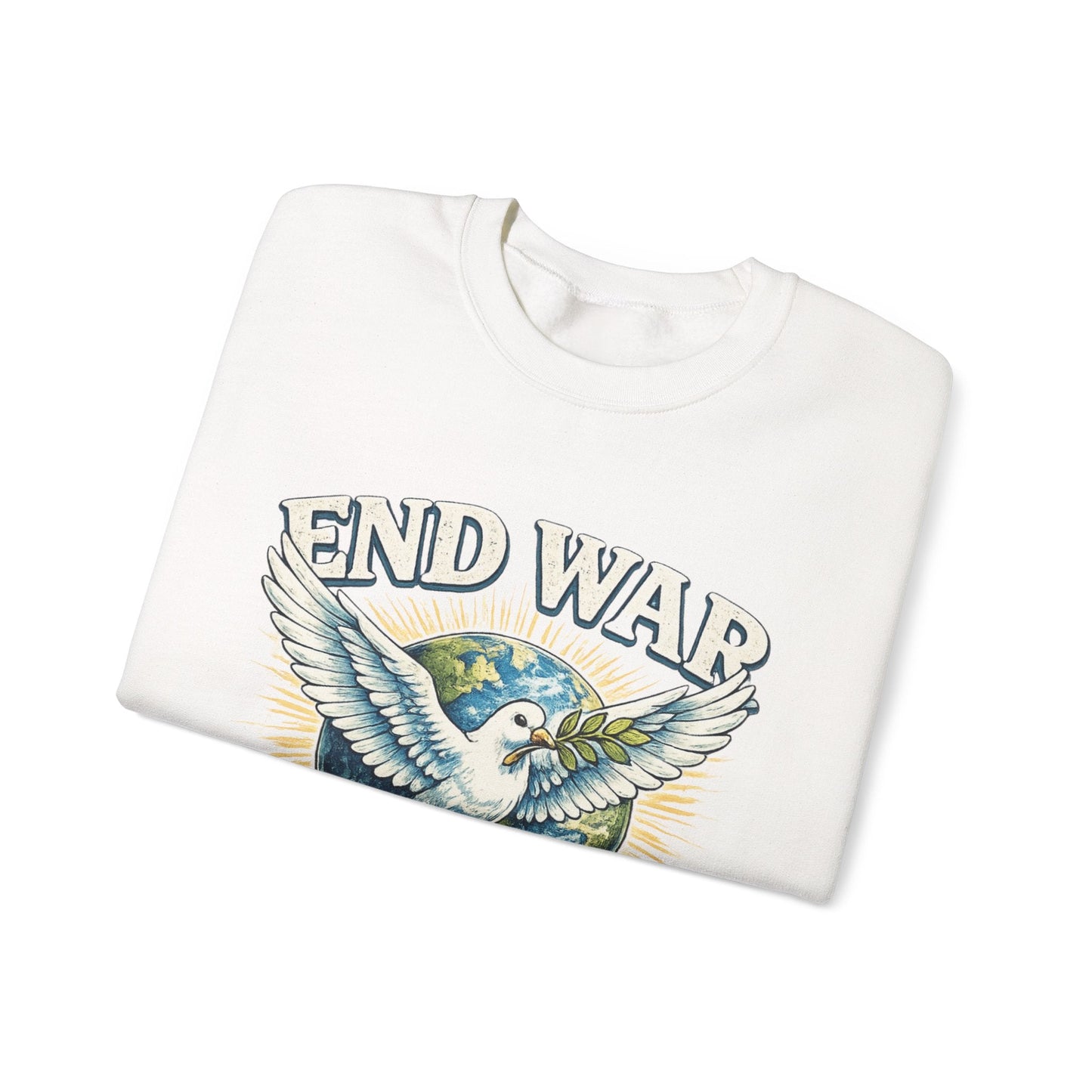End War Spread Peace Vintage Dove Sweatshirt – Unisex Classic Crewneck - JennyCool