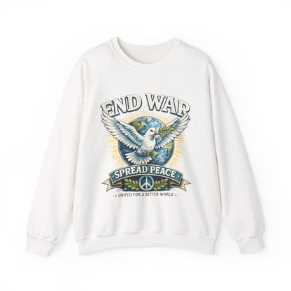 End War Spread Peace Vintage Dove Sweatshirt – Unisex Classic Crewneck - JennyCool