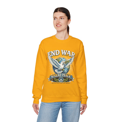 End War Spread Peace Vintage Dove Sweatshirt – Unisex Classic Crewneck - JennyCool