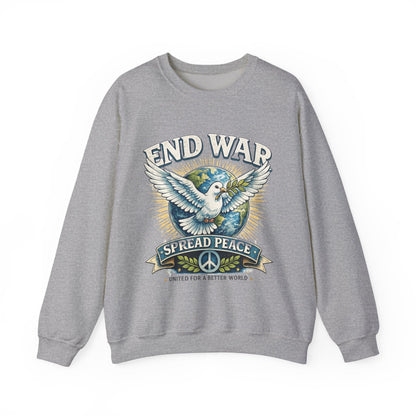 End War Spread Peace Vintage Dove Sweatshirt – Unisex Classic Crewneck - JennyCool