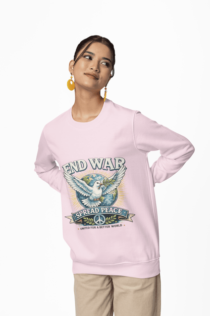 End War Spread Peace Vintage Dove Sweatshirt – Unisex Classic Crewneck - JennyCool