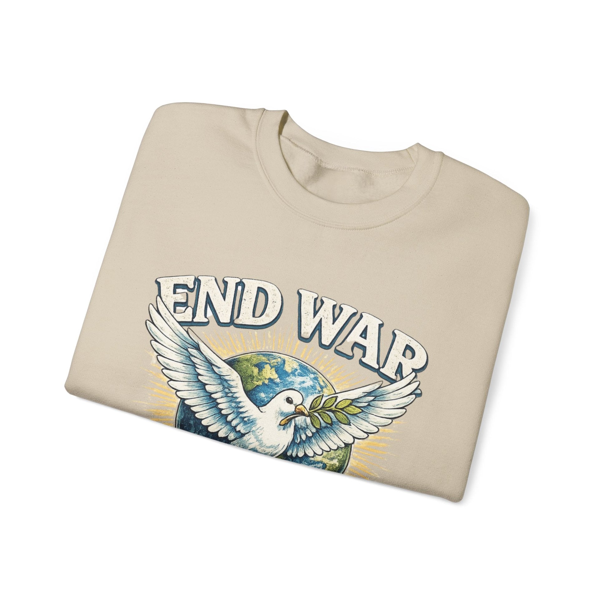 End War Spread Peace Vintage Dove Sweatshirt – Unisex Classic Crewneck - JennyCool