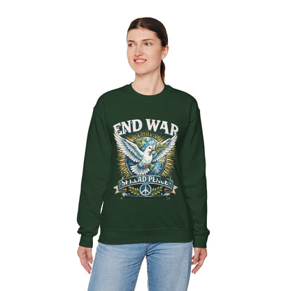 End War Spread Peace Vintage Dove Sweatshirt – Unisex Classic Crewneck - JennyCool