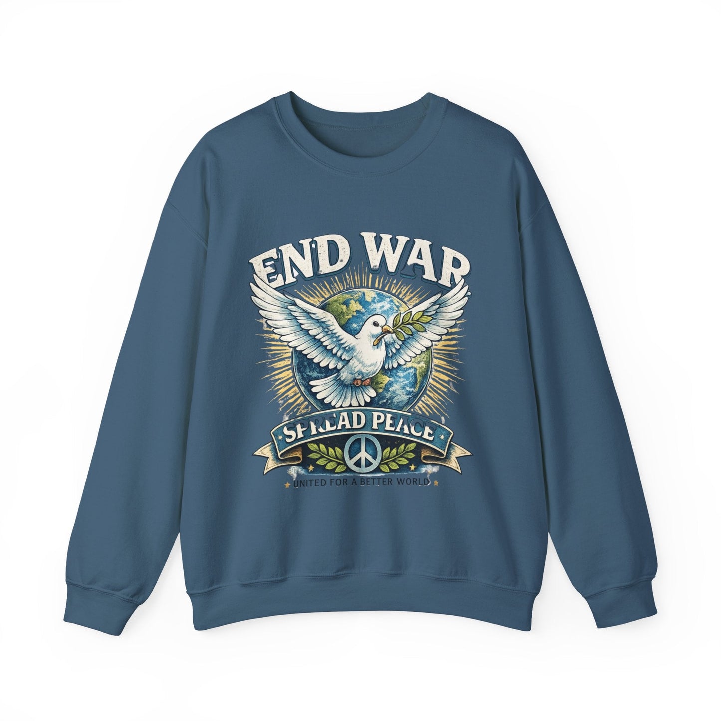 End War Spread Peace Vintage Dove Sweatshirt – Unisex Classic Crewneck - JennyCool