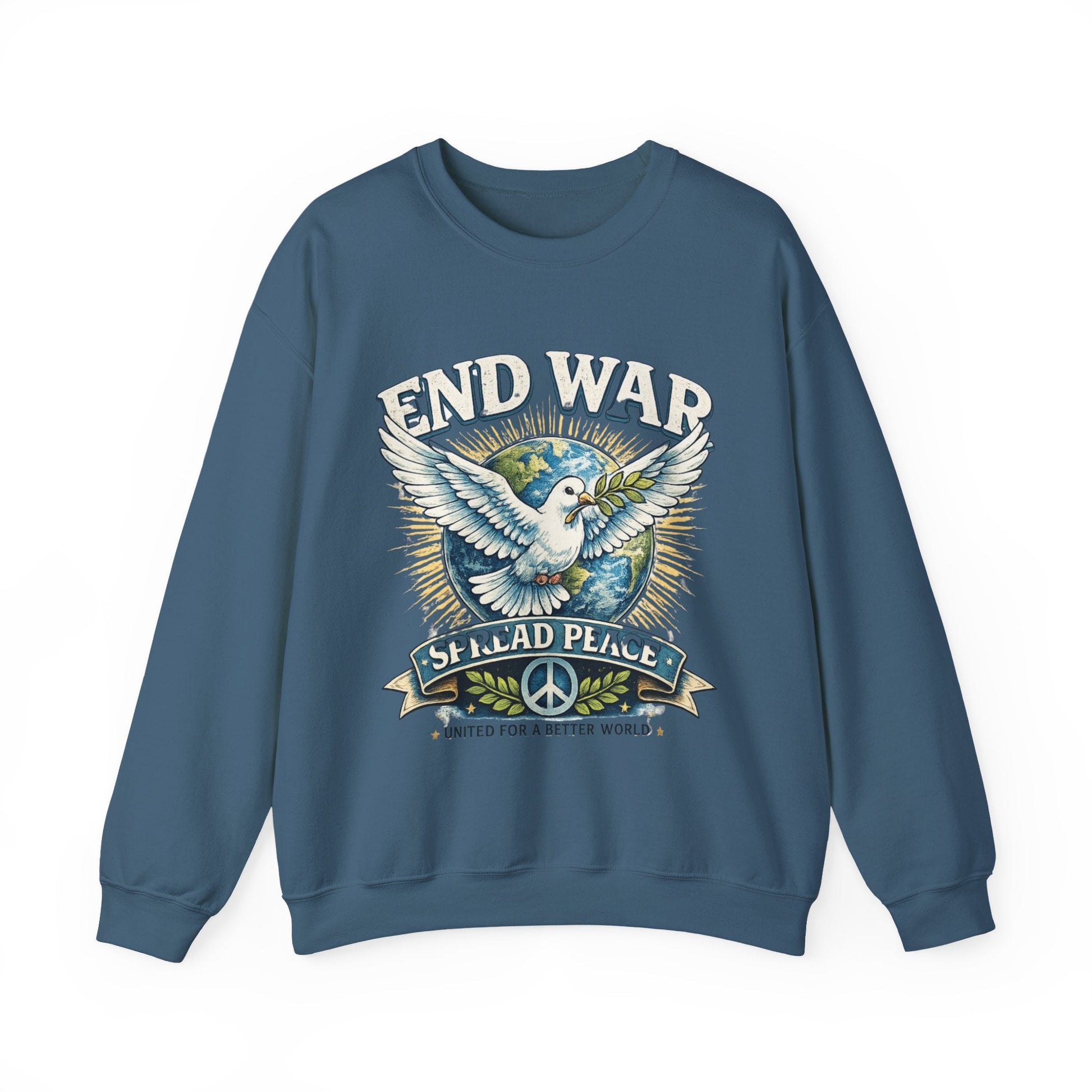 End War Spread Peace Vintage Dove Sweatshirt – Unisex Classic Crewneck - JennyCool