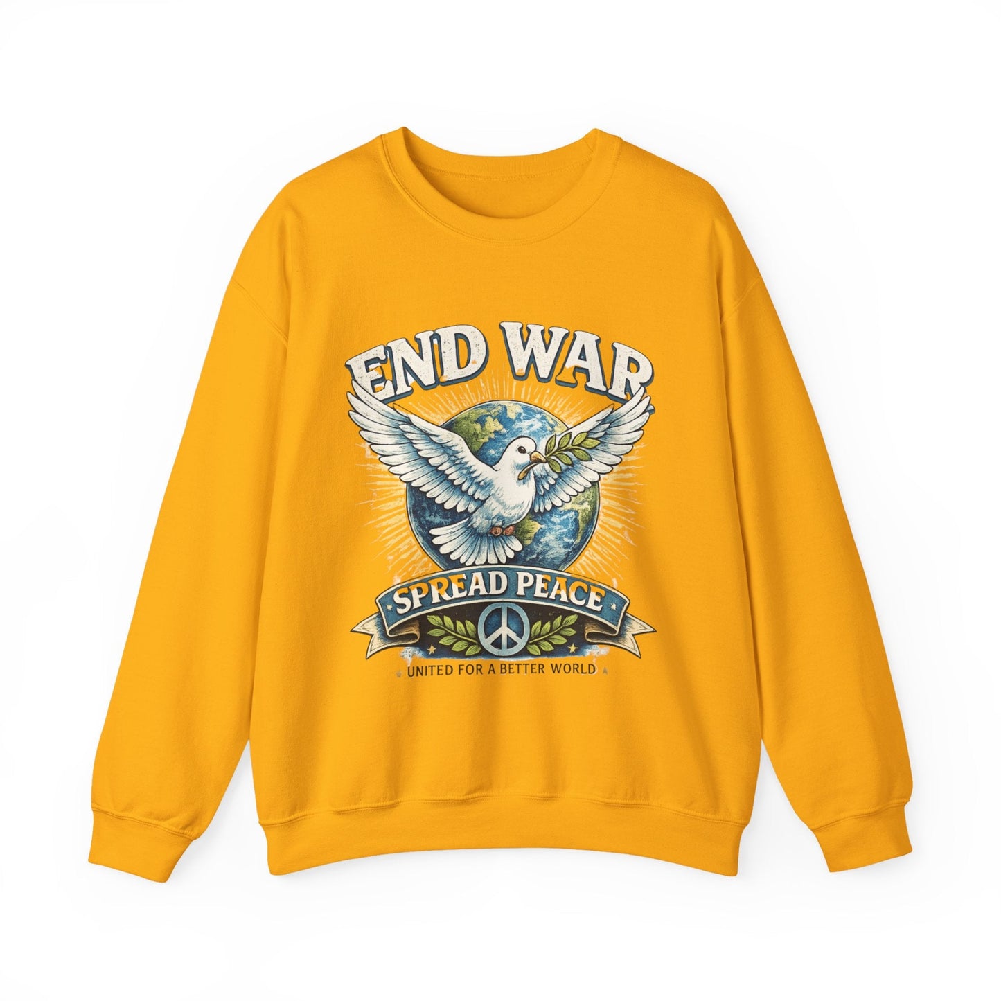 End War Spread Peace Vintage Dove Sweatshirt – Unisex Classic Crewneck - JennyCool