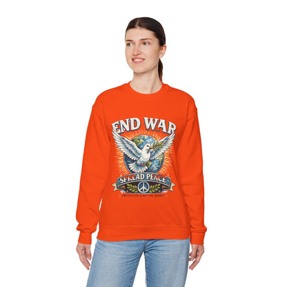 End War Spread Peace Vintage Dove Sweatshirt – Unisex Classic Crewneck - JennyCool