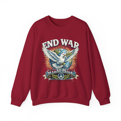End War Spread Peace Vintage Dove Sweatshirt – Unisex Classic Crewneck - JennyCool